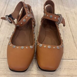 Brown Studded Women's Shoes